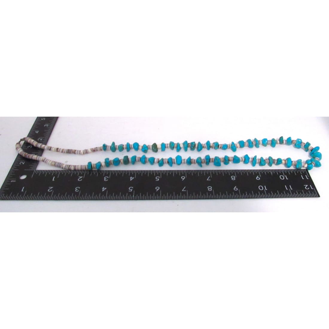 Vintage Navajo Turquoise Shell Heishi Bead Necklace