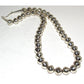 Handmade Navajo Pearls Necklace Sterling Silver 10mm Saucer Beads 20"L G Benally