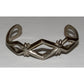 Vintage Navajo Sterling Silver Sand Cast Cuff Bracelet B. Yazzie