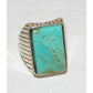 Navajo Royston Turquoise Statement Men Ring Sz 12 R. Jack Sterling Silver