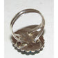 Navajo Kingman Turquoise Statement Ring Sz 8.5 Sterling Silver Signed Native