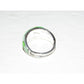 Navajo Green Gaspeite Turquoise Cobble Inlay Ring Sz 7.5 Sterling Silver E Yazzie
