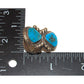 Navajo Kingman Turquoise Statement Ring Sz 7 Sterling Silver Signed
