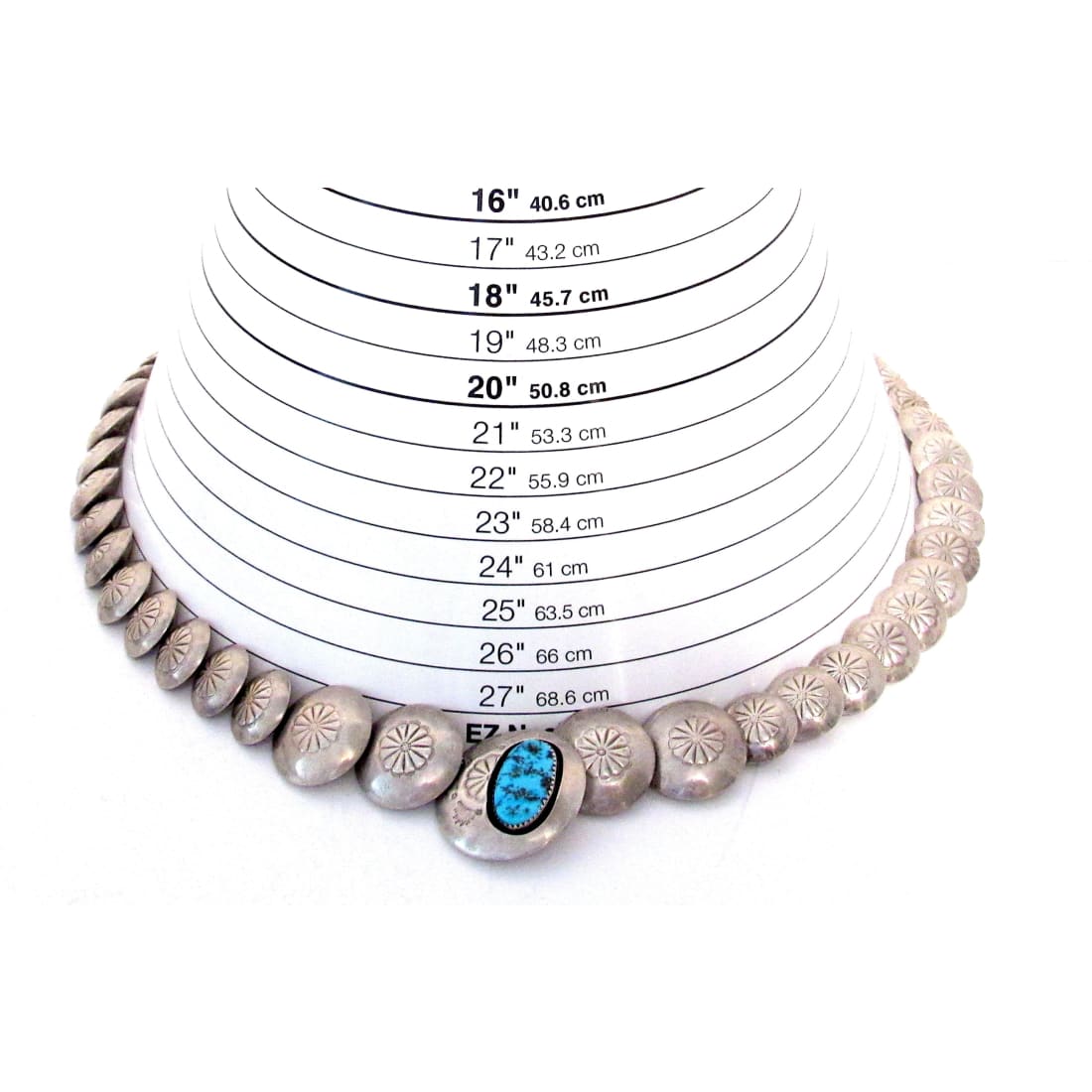 Old Pawn Navajo Pearls Reversible Necklace Pillow Beads Sterling Silver Turquoise