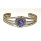 Vintage Navajo Purple Charoite Cuff Bracelet Sterling Silver N. Fred Jr