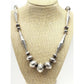 Old Pawn Navajo Pearls Necklace Hand Made Stamped Saucer Beads Sterling Silver 23"