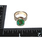 Navajo Sonoran Gold Turquoise Ring Sz 7 Sterling Silver Eli Skeets