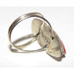 Navajo Red Orange Spiny Inlay Ring Sz 11 Sterling Silver E. Yazzie