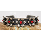 Navajo Sterling Silver Red Coral Flower Blossom Statement Cuff Bracelet M. Tom