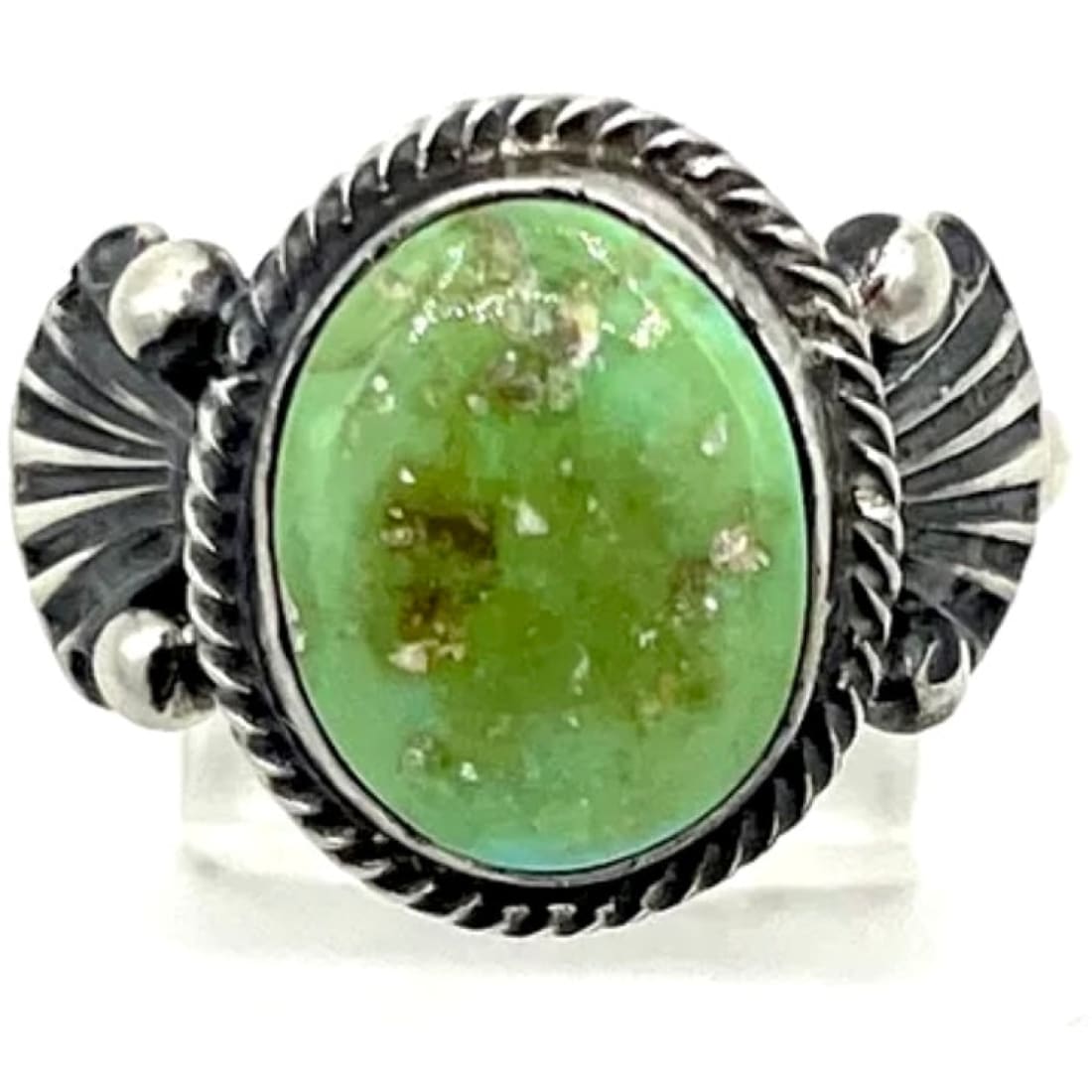 Navajo Royston Turquoise Ring Size 9 Sterling Silver J. Largo