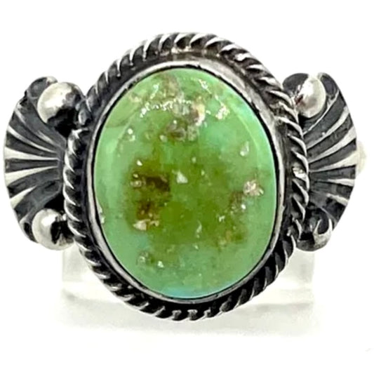 Navajo Royston Turquoise Ring Size 9 Sterling Silver J. Largo