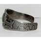 Fred Harvey Era Bracelet Navajo Sterling Turquoise Dog/Horse Snake Cuff Old Pawn