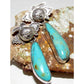 Navajo Kachina Dangle Earrings Numer 8 Turquoise Sterling Silver Bennie Ration