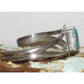 Vintage Navajo Turquoise Stacker Cuff Bracelet Sterling Silver Signed