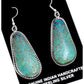 Navajo Number 8 Turquoise Dangle Earrings Sterling L Hurley