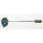 Old Pawn Navajo Turquoise Hat Pin Sterling Silver Lapel Pin
