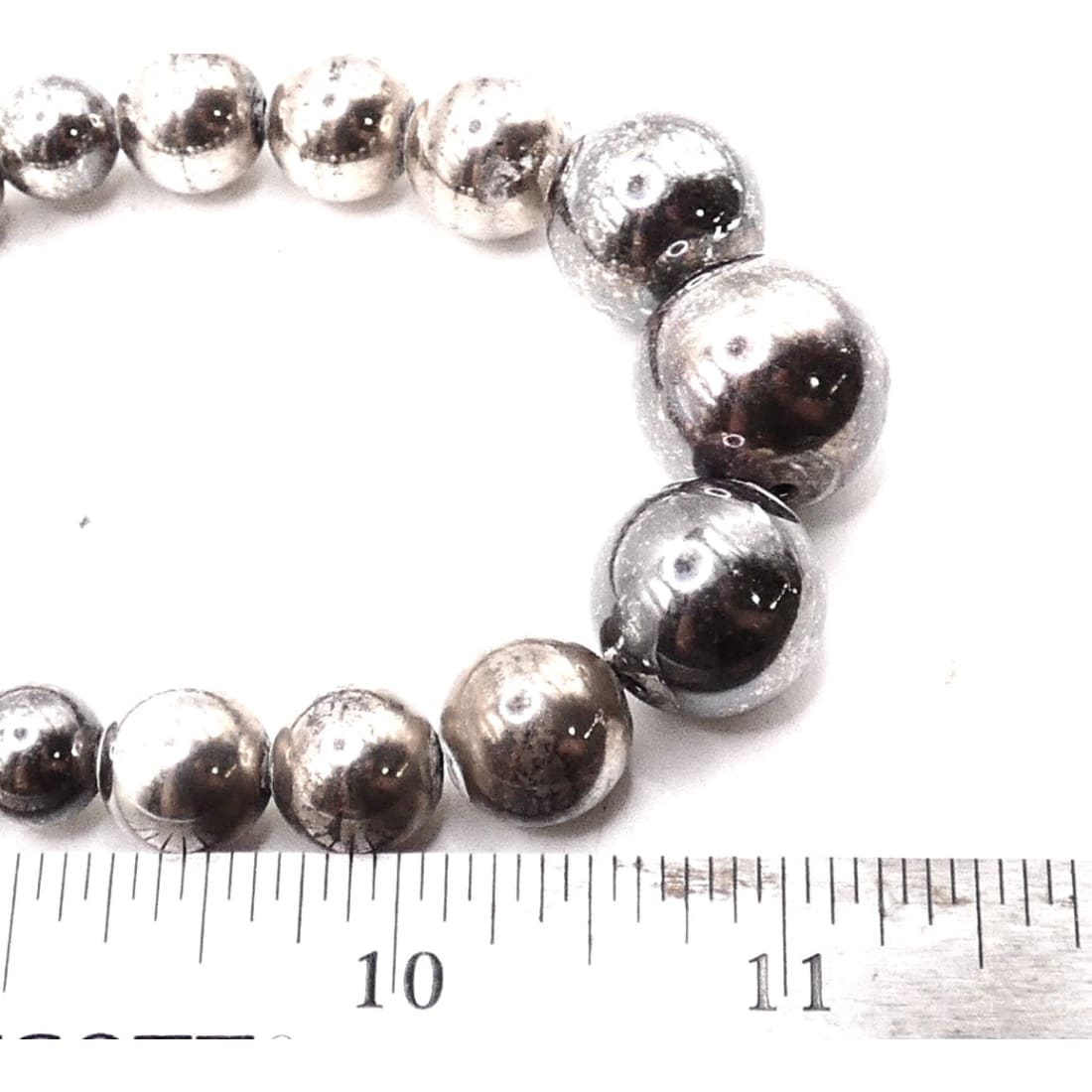 Vintage Mexican 925 Sterling Silver Beaded Necklace