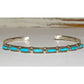 Zuni Turquoise Petit Point Stacker Cuff Bracelet Sterling Silver M. Hannaweeka