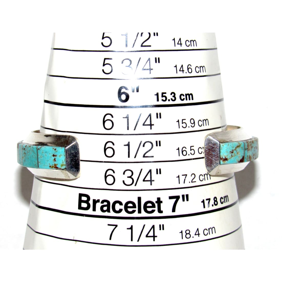 Navajo Number 8 Turquoise Inlay Cuff Bracelet Steve Francisco