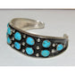 Vintage Navajo Kingman Turquoise Cuff Bracelet Sterling Silver P. Largo