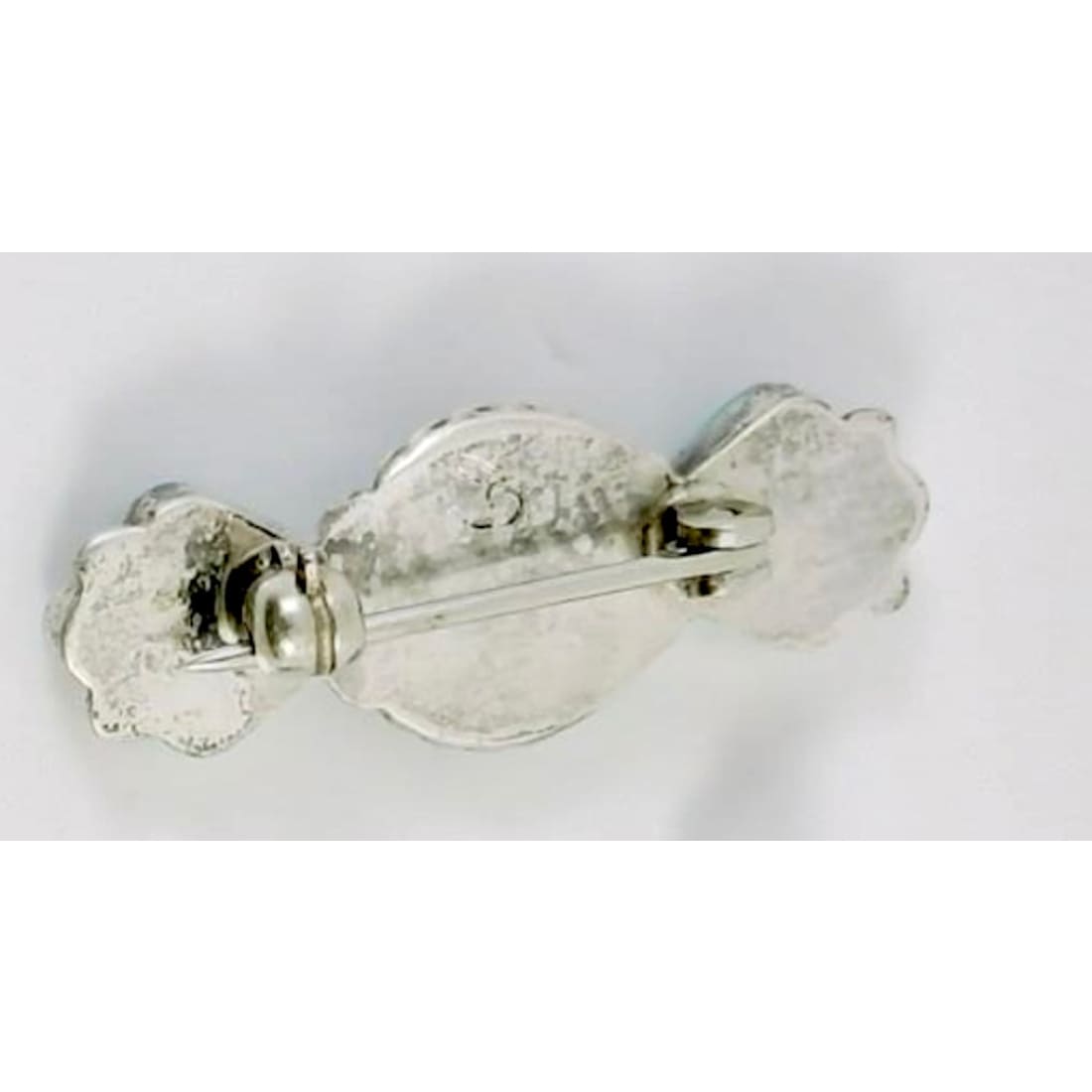 Vintage Zuni Inlay Sun Face Pin Brooch Pin Necklace Sterling Silver