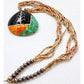Old Pawn Santo Domingo Kewa Shell Turquoise Silver Heishi Necklace