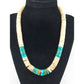 Vintage Kewa Santo Domingo Rolled Clam Shell & Turquoise Heishi Necklace