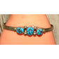 Navajo Kingman Turquoise Stacker Cuff Bracelet Sterling Silver