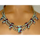 Vintage Navajo Sugilite Opal Necklace Navajo Pearls Sterling Silver Signed