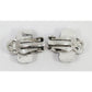 Vintage Zuni Flower Inlay Clip On Earrings Turquoise Jet Sterling Silver