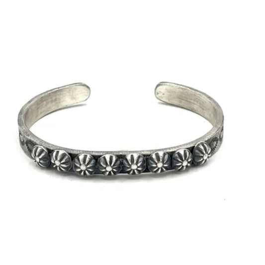 Navajo Sterling Silver Stacker Cuff Bracelet K. Billah Native American