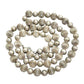 Vintage Navajo Pearls Necklace Sterling Silver Stamped Fluted Beads 26"L