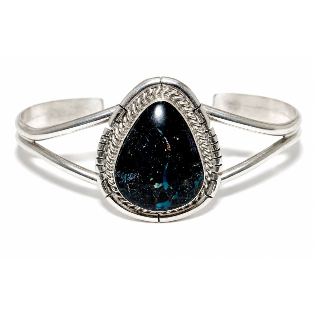 Navajo Blue Moon Turquoise Cuff Bracelet Sterling Silver D. Skeets