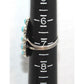 Navajo Turquoise Cluster Ring Sz 7 Sterling Silver Native Signed