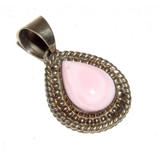 Navajo Pink Conch Pendant B Begay Sterling Silver