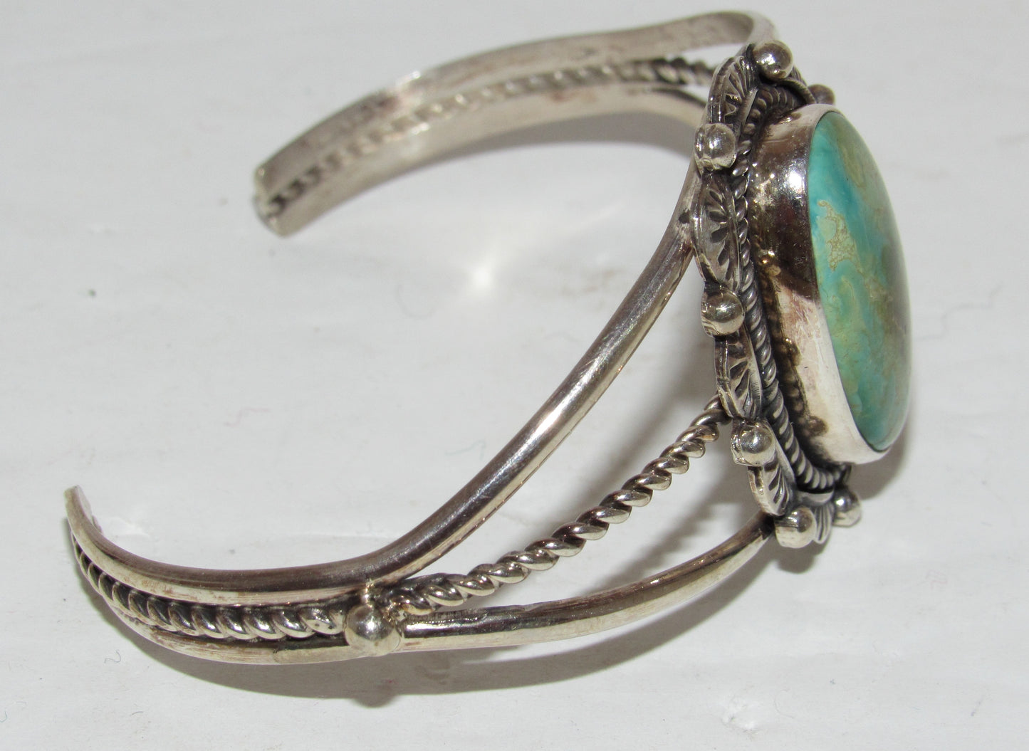 Navajo Royston Turquoise Sterling Cuff Bracelet J Begay
