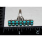 Zuni Snake Eye Turquoise Cluster Ring Size 8.5 Sterling Silver K. Lonjose