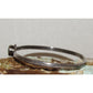 Vintage Taxco Mexico Malachite Bangle Bracelet Sterling Silver Southwestern