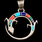Navajo Calvin Begay Inlay Lizard Pendant Sterling Silver Touch of Santa Fe TSF