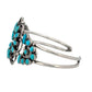 Vintage Zuni Snake Eye Turquoise Cuff Bracelet Sterling Silver Old Pawn