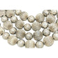 Vintage Navajo Pearls Necklace Sterling Silver Stamped Fluted Beads 26"L