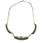 Vintage Zuni Turquoise Petit Point Collar Necklace Matching Dangle Earrings Set