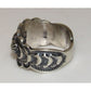 Navajo Band Ring Size 9 Sterling Silver Repousse Band Signed Bennie Ramone