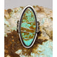 Navajo Number 8 Turquoise Inlay Ring Sz 8 Sterling Silver Steve Francisco