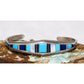 Vintage Zuni Inlay Turquosie Lapis MOP Bracelet Sterling Native American D. Panteah