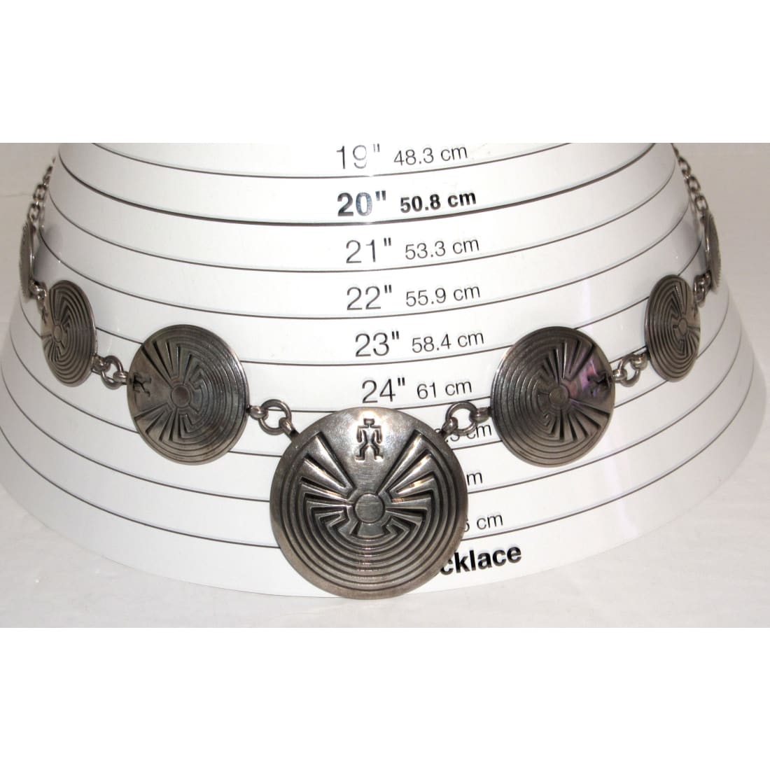 Vintage Navajo Sterling Silver Man in the Maze Jewelry Set Necklace Cuff Earrings
