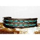 Vintage Zuni Turquoise Needlepoint Cuff Bracelet Sterling Silver C. Hattie