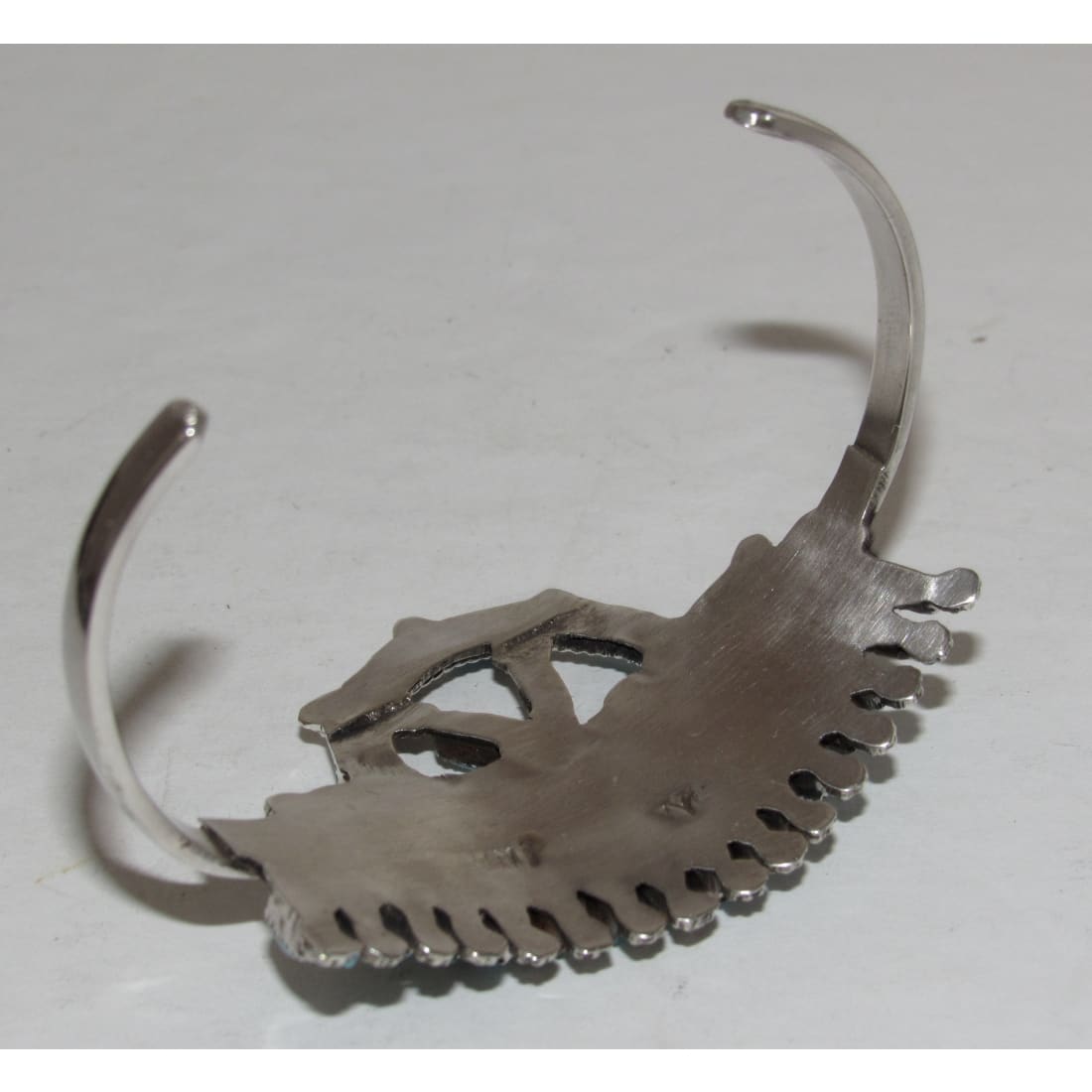 Vintage Zuni Petit Point Turquoise Cuff Bracelet Sterling Silver