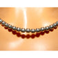 6mm Navajo Pearls Necklace Sterling Silver Stamped Beads Choker Necklace 18"L