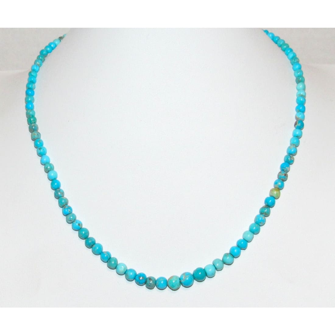Navajo Blue Royston Turquoise Heishi Bead Necklace